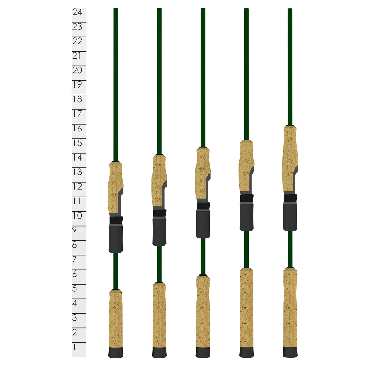 St. Croix Eyecon 6'6" Medium Light Fast Spinning Rod EYS66MLF - Black/Cork - Image 2